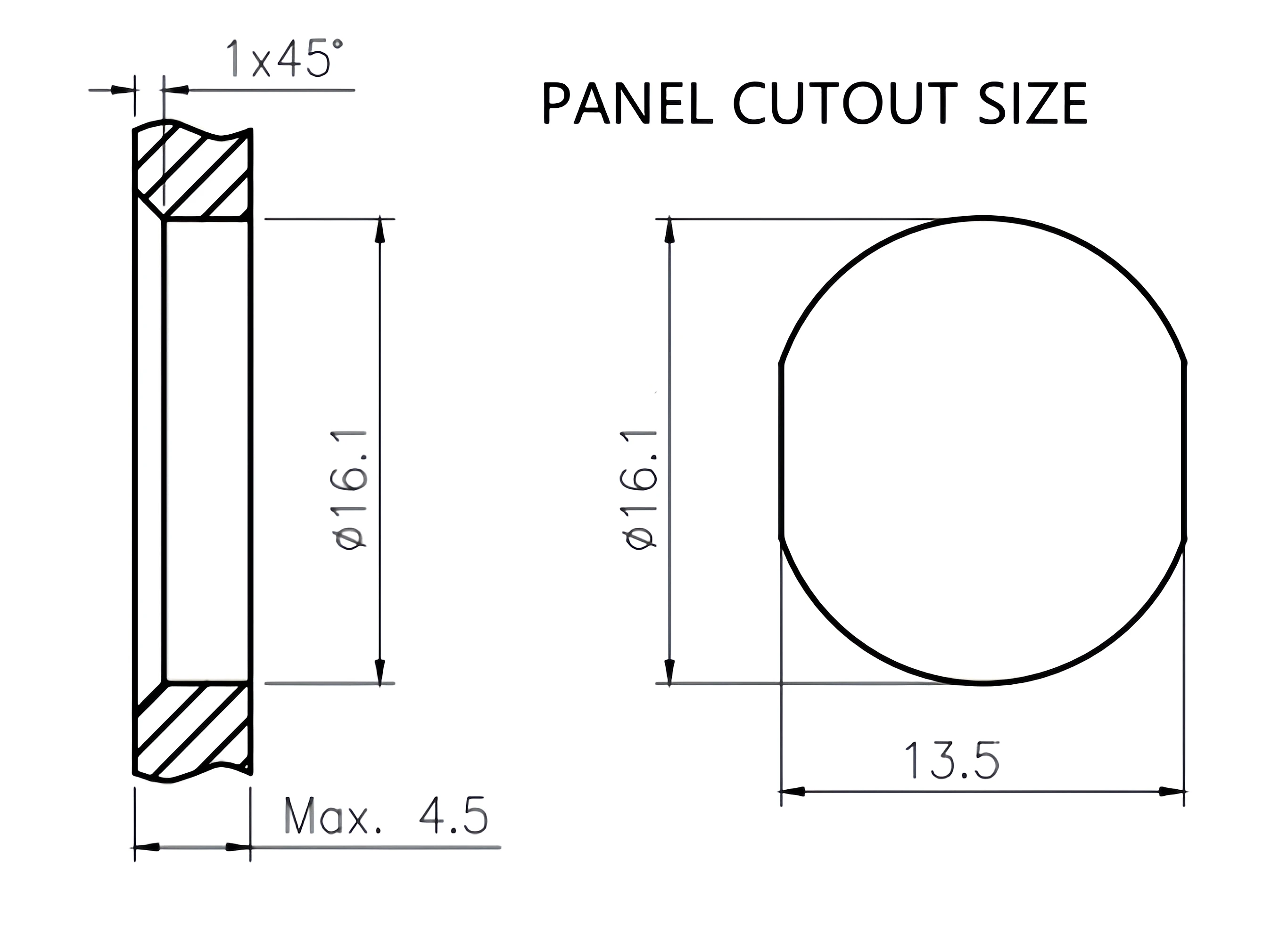 M12-Panel-Durchführungssteckverbinder, A-kodiert, A-Kodierung, Buchse, M12, 5-polig, geschirmt, für Schaltschrank-Eintrittssysteme – Detail 1