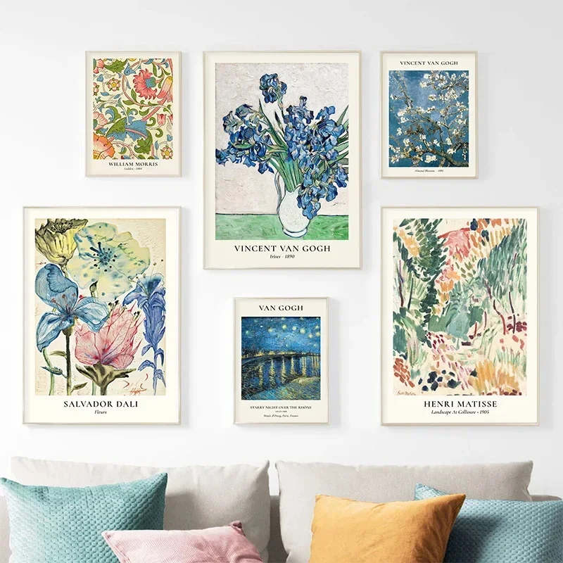Van Gogh Star Vase Series Poster Wall Art Matisse Vintage Fl