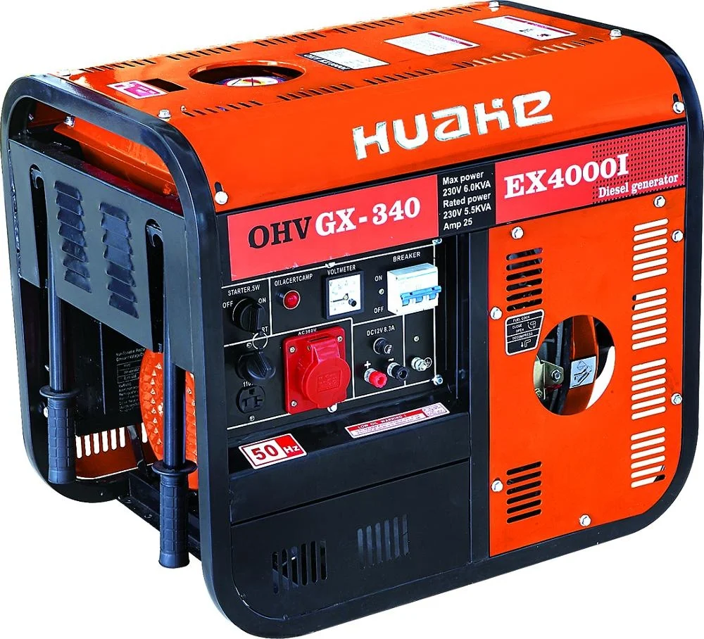 

2025 Hot Sale Portable 5KW High Quality Homeuse CE Certified 50/60hz Open Frame Luxury Diesel Generator