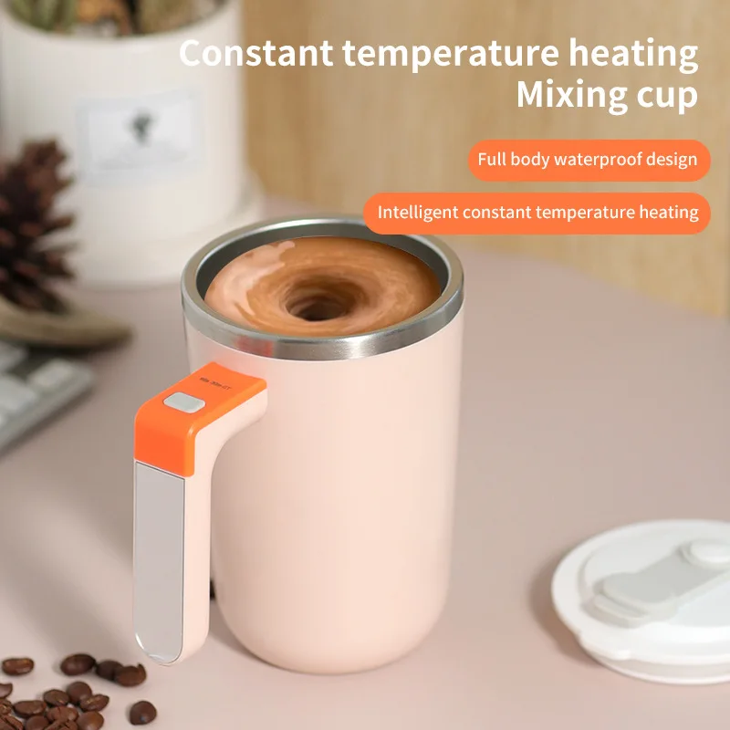 

Magnetic Self-stirring Coffee Cup Portable Automatic Mixing Cup Rechargeable Self-stirring Cup with Constant Temperature Heating