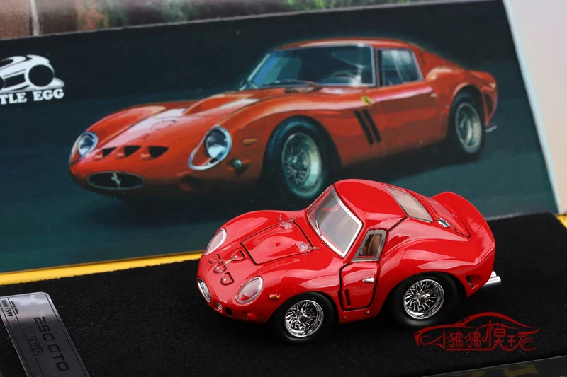 LITTLE EGG 1:64 250GTO Eierwagen Simulation Limited Edition Harz Metall statisches Automodell Spielzeug Geschenk