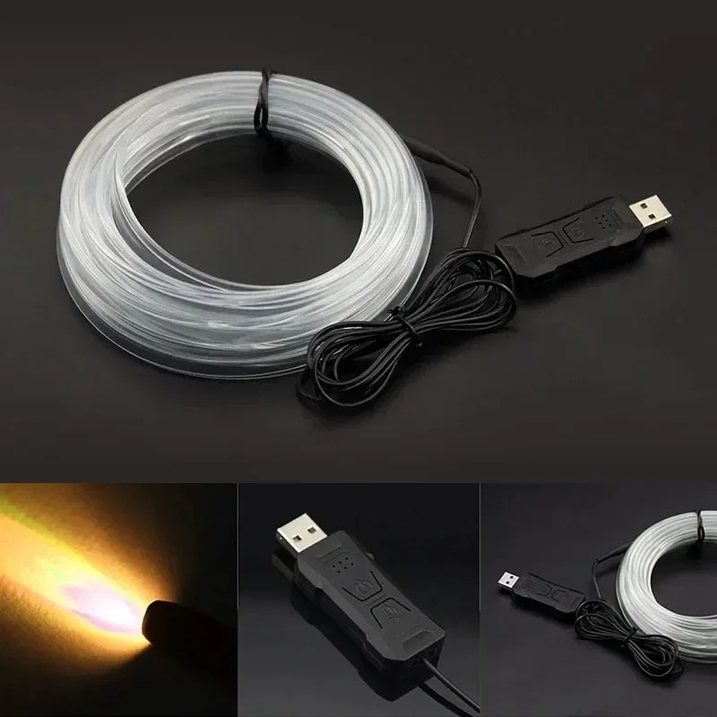    Carro rgb ambiente led tira de luz flexível fibra óptica néon atmosfera decoração interior controle app usb iluminação interior do carro
