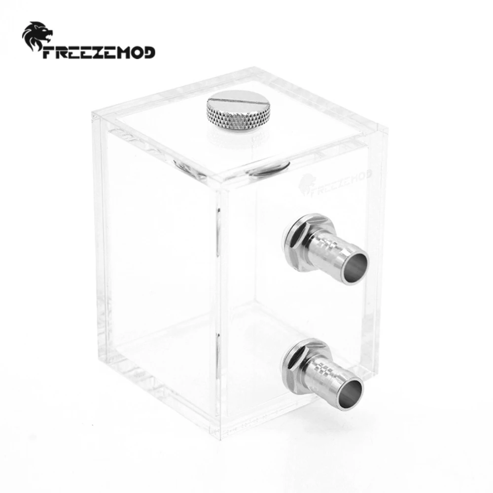 FREEZEMOD Acrylic Water Cooling Tank Full-transparent Reservoir Mini Cuboid PMMA 200ML 5mm Thickness Square Watercooler PC MOD