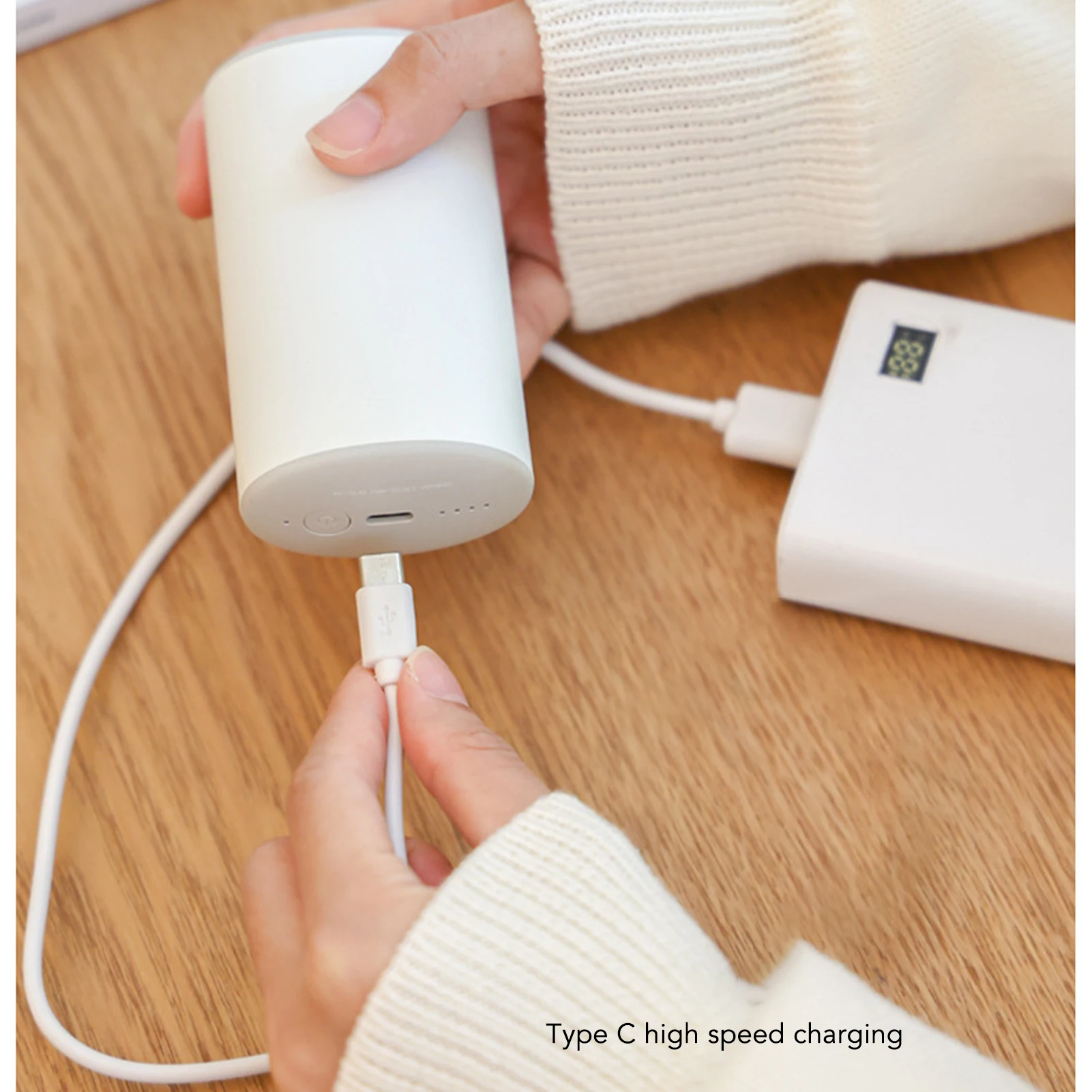 

Мини-грелка для рук, 6000 мАч, две шестерни, двойная защита, карманный обогреватель с зарядкой через USB для зимы на открытом воздухе