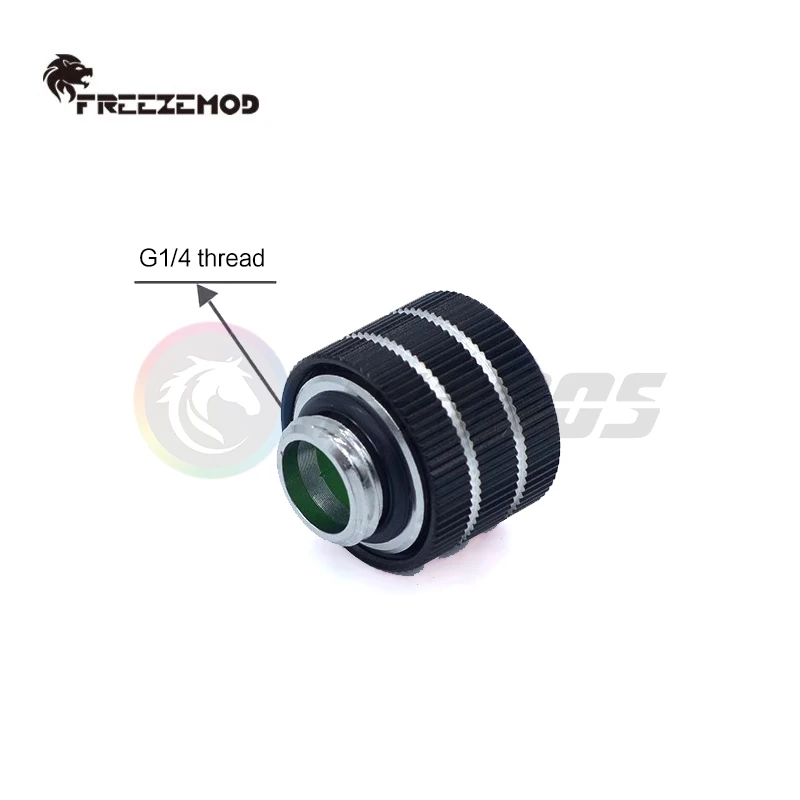 FREEZEMOD Water Cooling Anti-Off Hard Tube Fitting For OD14mm PETG Acrylic Metal Pipe, Hand-Tighten 20KG Pulling Force