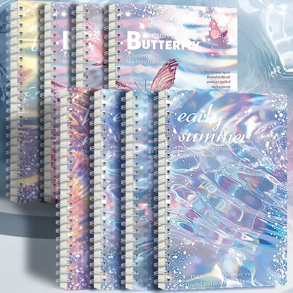 High Quality A5 Spiral Notebooks Perforated Pages Color Notepad Horizontal Line Inner Pages Diary Book Gift
