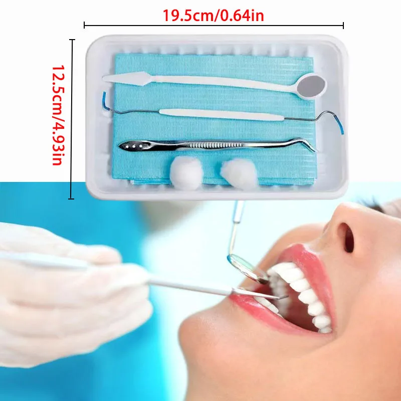 

5/10/20/30Bag Disposable Oral Examination Package Mouth Mirror Tweezer Probe Holder Tray Scarf Dental consumables Oral Care