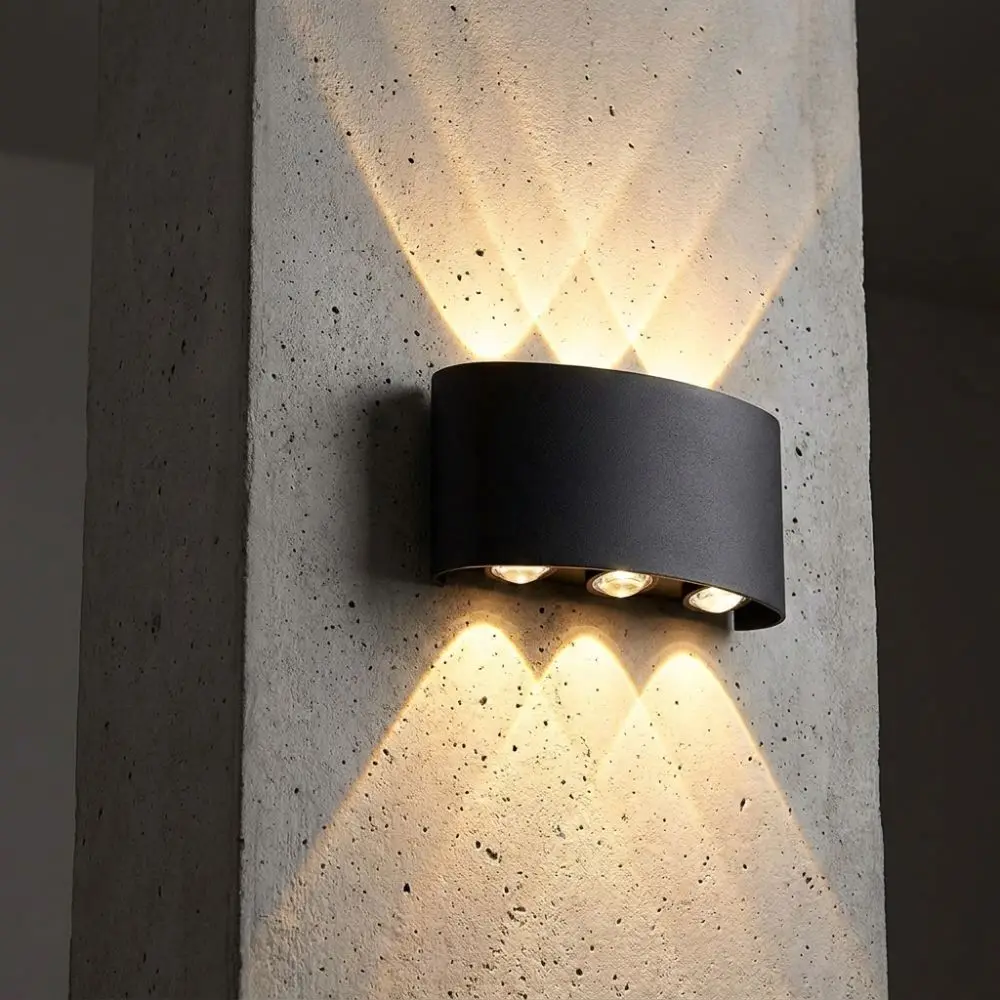 Aluminum Material Outdoor LED Wall Light 6W Power AC100-260V Voltage Wall Mount Lamp Waterproof Design 6 LEDs LED Patch Light