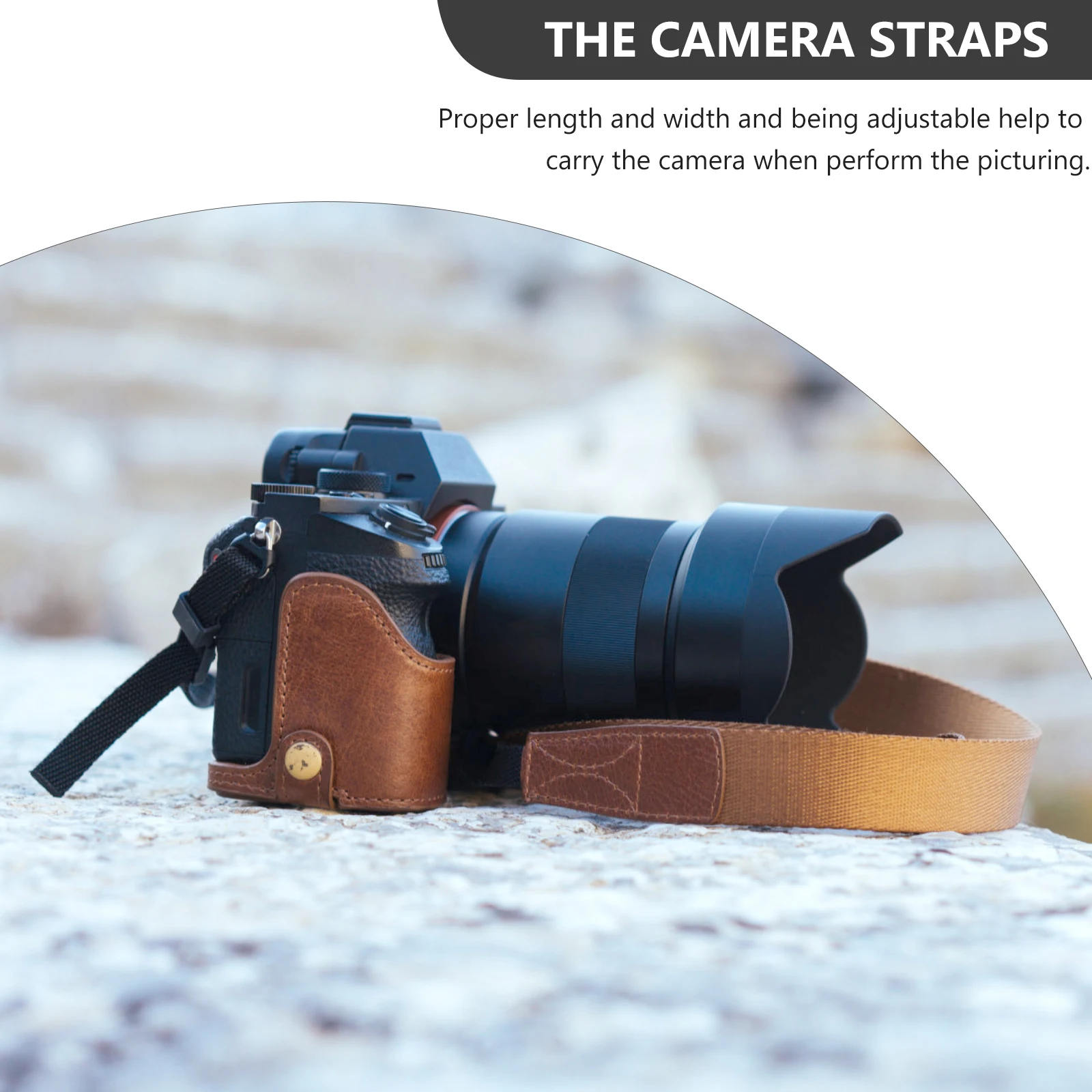 Professional Camera Strap 1PC Nylon Adjustable Shoulder Neck Belt Double Zipper Lens Pocket Card Storage for Mirrorless - Image 6