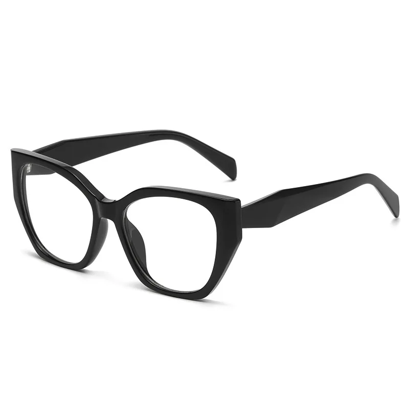 Anti-Blaulicht-Computerbrille, Damenbrille mit großen Rahmen, personalisierte, modische, luxuriöse Brille, flache Gläser