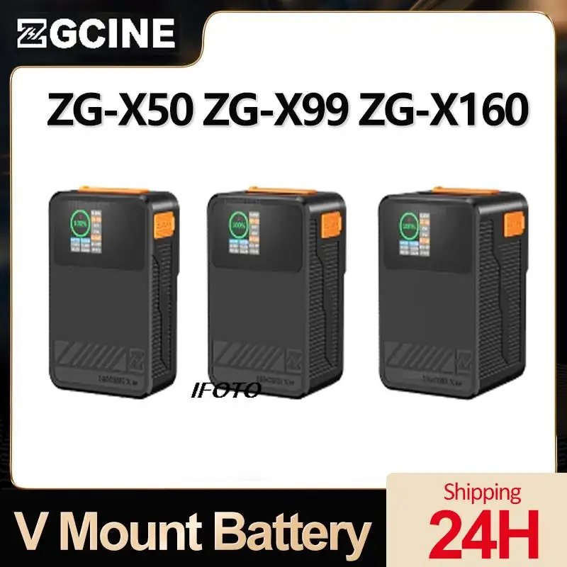 

ZGCINE ZG-X50 ZG-X99 ZG-X160 14.8V 52Wh 99Wh 156Wh Display output power V Lock V Shape Battery PD Fast Charging For Camera DSLR