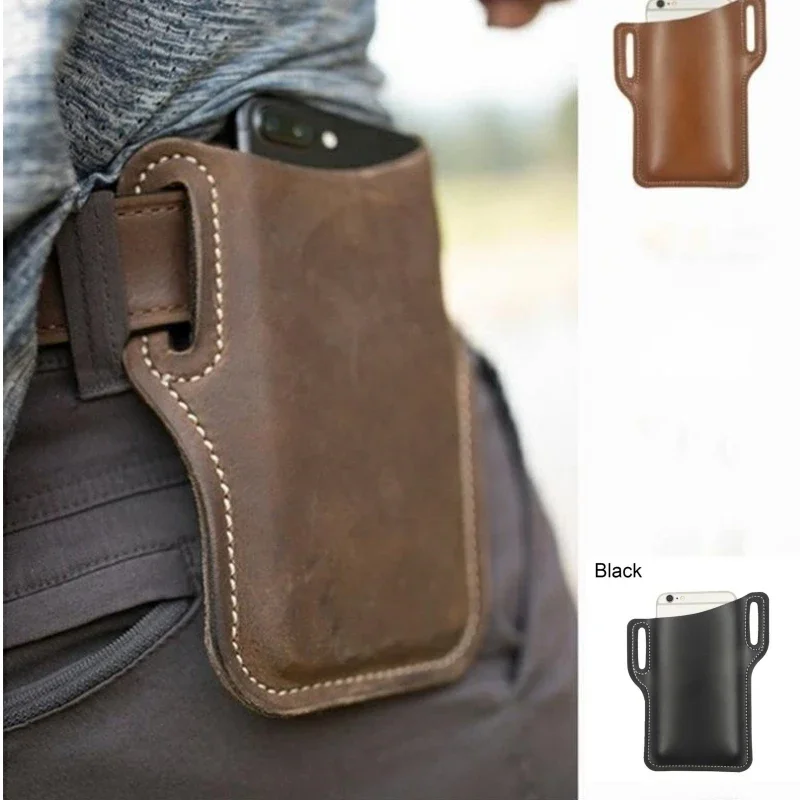 

Phone Case Holster Cellphone Loop Holster Belt Waist Bag Props Leather Purse Phone Wallet Running Pouch Travel Camping Bags