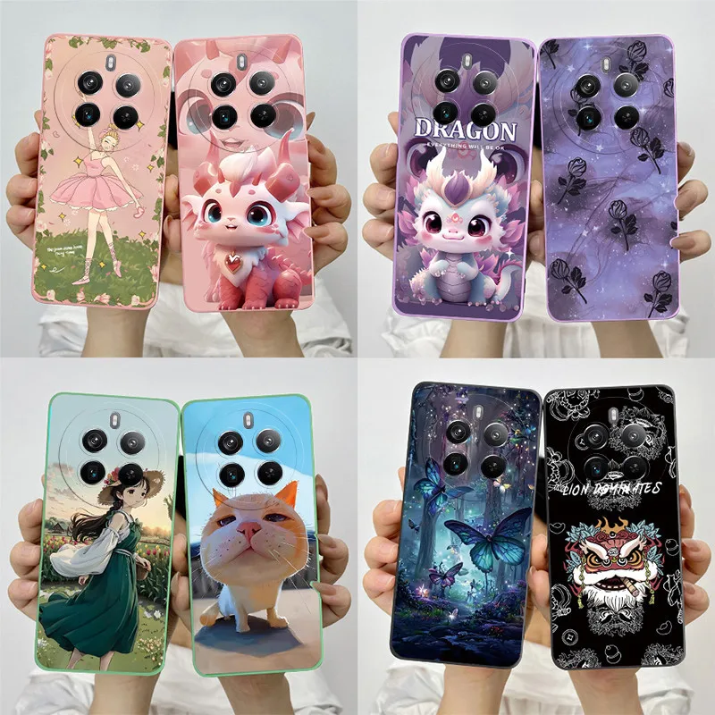 For Realme 12 Pro Plus Pro+ 5G Case Realme12 4G RMX3867 12 Plus 12+ Soft Silicone Shockproof Cover Painted TPU Protective Shell