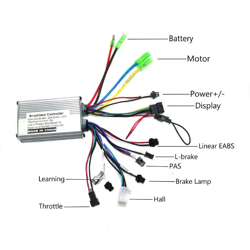 Electric bicycle mountain bike scooter 24V 36V 48V 250W/350W lithium brushless controller LCD instrument