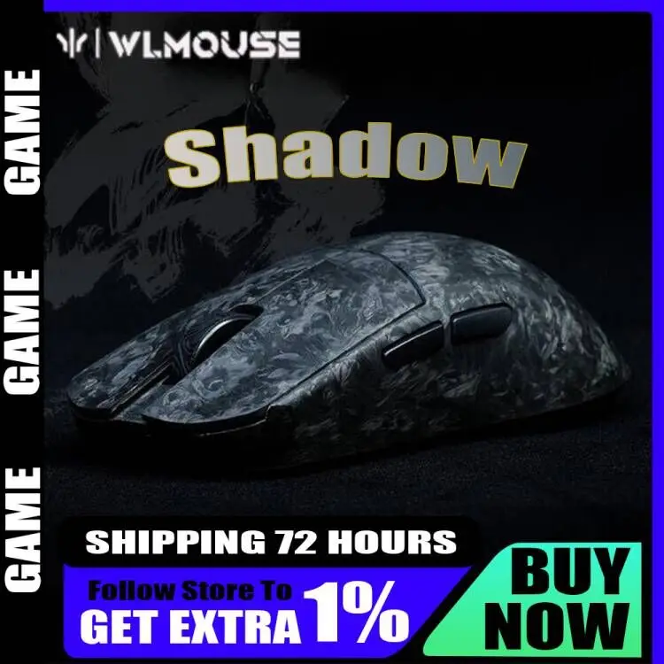 

WL Ying Carbon fiber mouse wireless 8000Hz lightweight PAW3950HS 750IPS 8K+1K receiver fast response e-sports games Carbon mouse