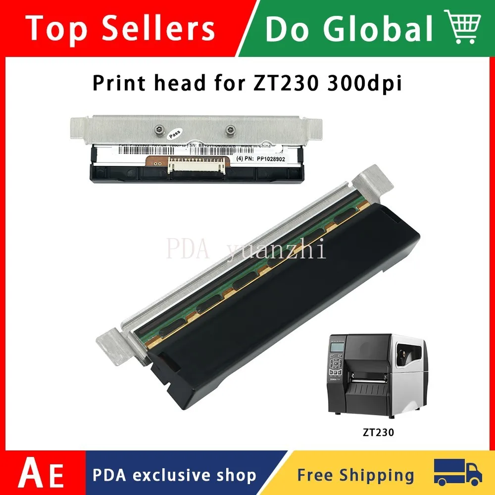 

New original for Zebra ZT230 Print head 300dpi P1037974-011 For Zebra ZT210 ZT220 ZT230 Barcode Thermal Printhead,Free Shipping