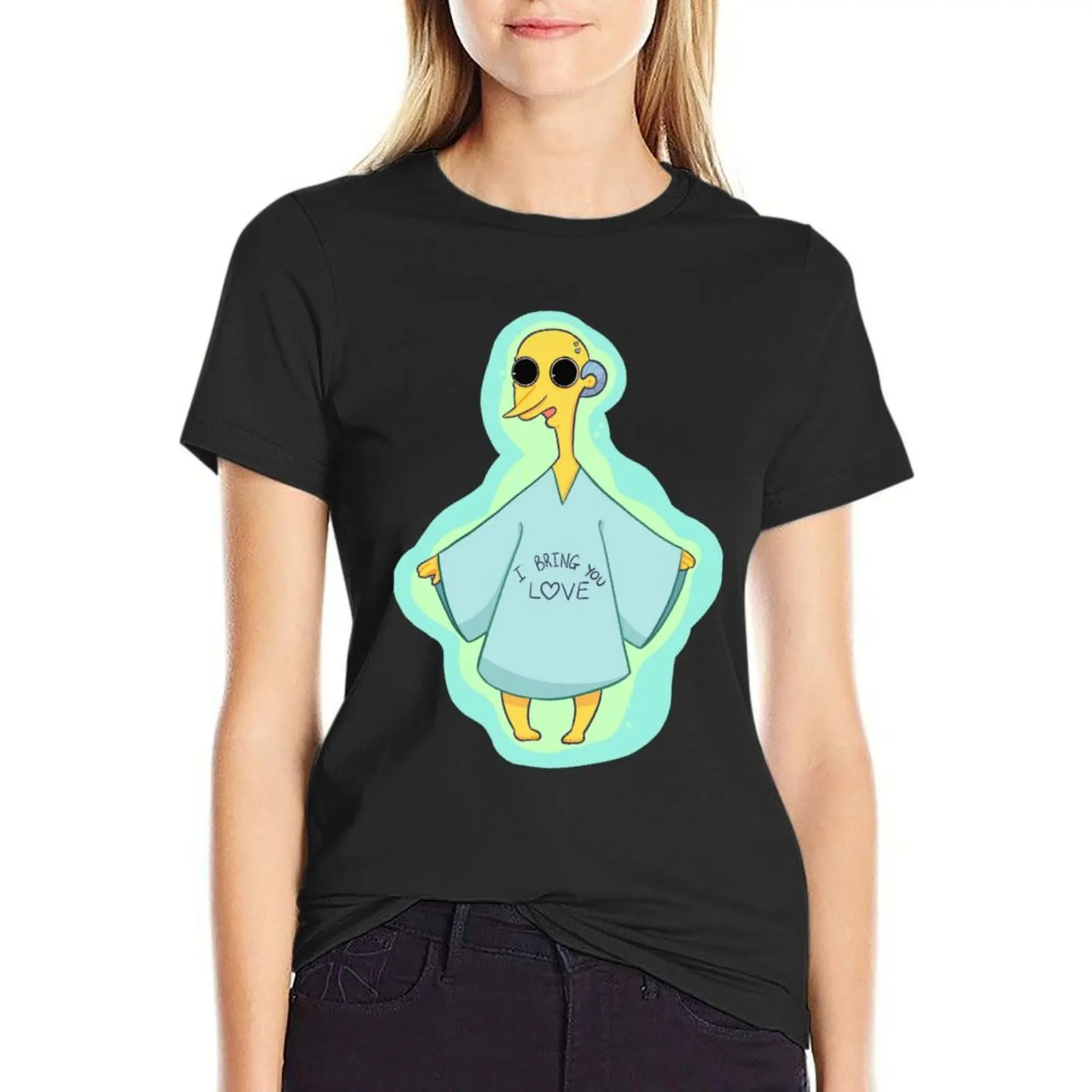 

Alien Mr Burns T-Shirt korean fashion blanks aesthetic clothes plus size t shirts for Women loose fit