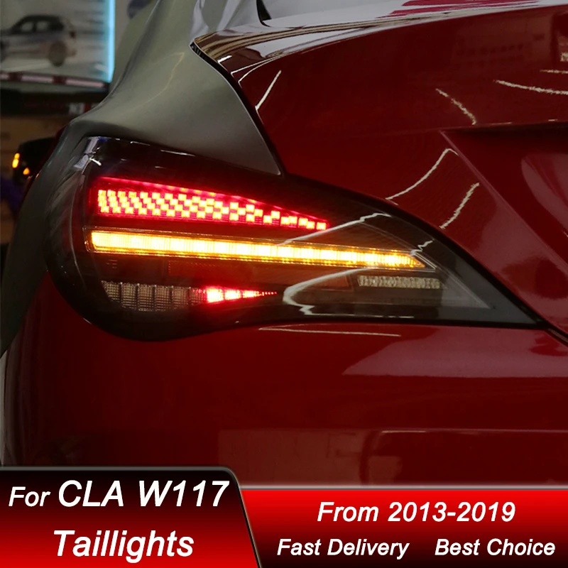 تصفيف السيارة أضواء خلفية لمرسيدس بنز CLA W117 2013-2019 جديد W223 نمط كامل LED ديناميكية بدوره إشارة ضوء الذيل مجموعة مصابيح