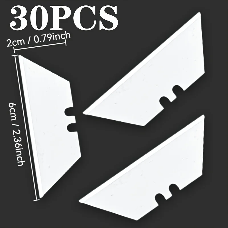10/30Pcs Special Knife Blades Steel Material Utility Knife Trapezoid Blades Replacement DIY Art Craft Cutter Tool Blade