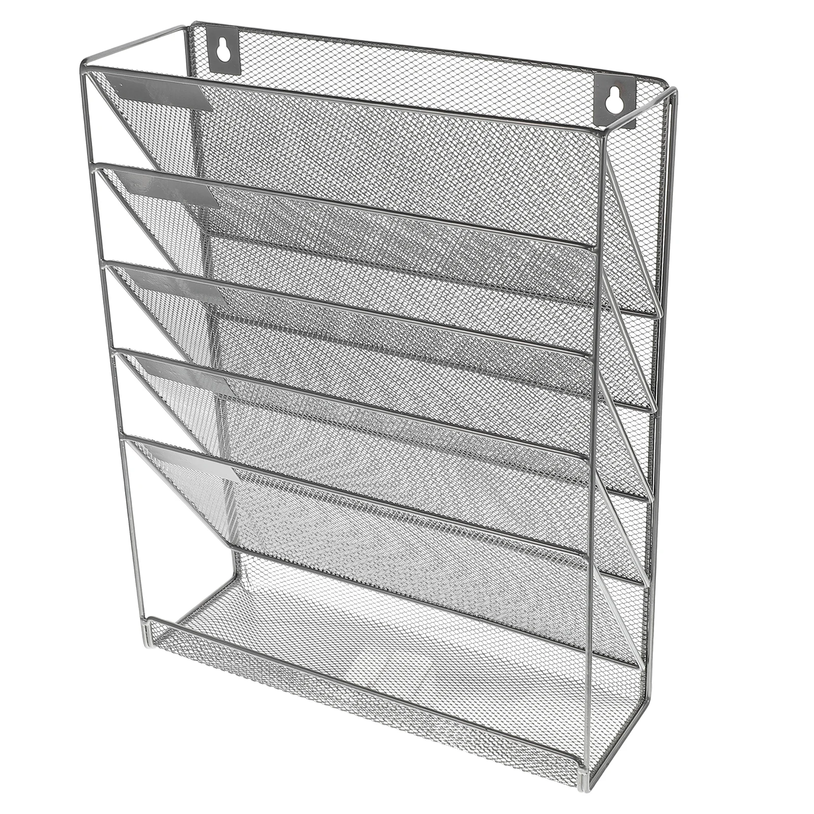 

Wall File 5 Layers Silver Wall Mounted Document ganizer Iron Document ganizer Storage Shelf Office Desk Holder