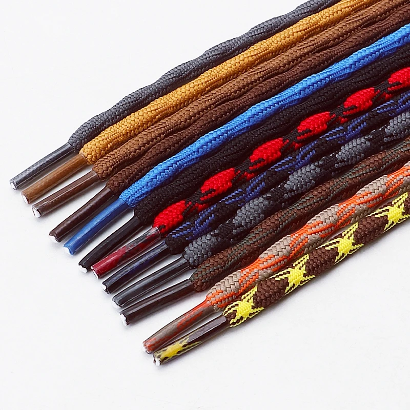 

New Round Shoelaces Double Spherical Cross Woven Durable Sports Shoe Laces Outdoor Hiking Shoelace for Shoe Accessories 1 Pair