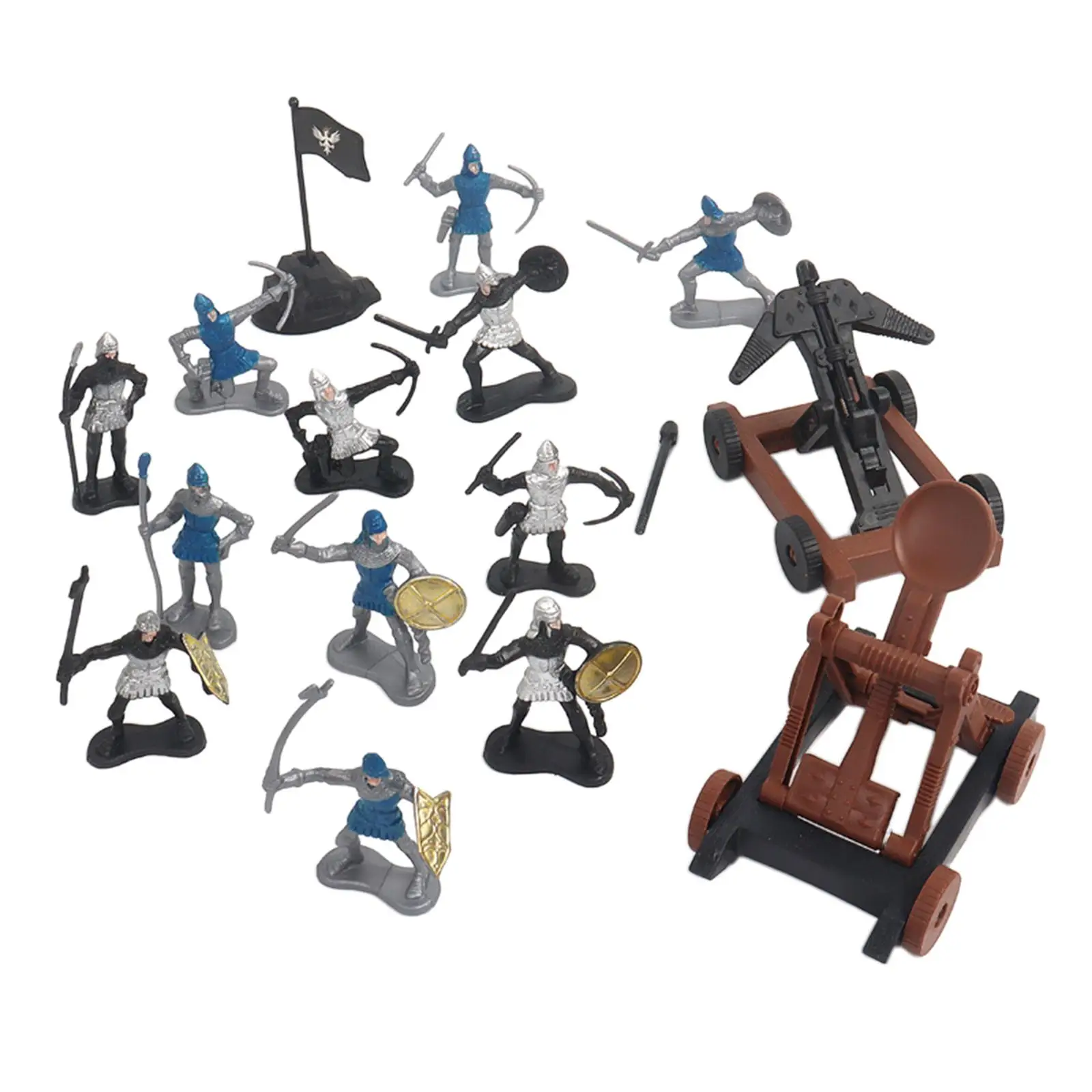 15x Plastic Ancient Soldier Model Army Men Army Action Figure with Chariots