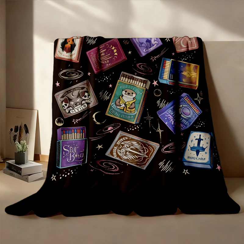 Crescent City Matchbox Collage Fandom Flannel Blanket, Light It Up Booktok, SJM Fantasy Bookish Gifts