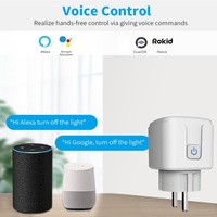 Tuya 16A/20A EU Smart Socket WiFi Smart Plug with Timing Function Voice Control Smart Life APP Remote Control Works with Alexa