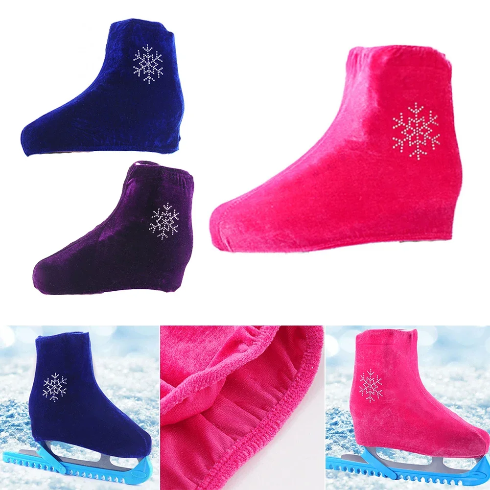 Figure Skating Shoe Cover S/M/L Fleece Anti Dirty Ice Skating Shoes Protective Cover For Winter Roller Skate Shoes Accessories