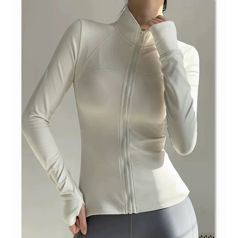 

Women's High-End Yoga Fitness Suit Standing Collar Long-Sleeved Sports Jacket for Active Wear And Exercise