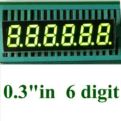 10PCS 7 Segment  0.3in LED Display green Nixie tube 0.3 inches 6 Bit Digital Tube Plastic Metal Common cathode 2v digitaldisplay