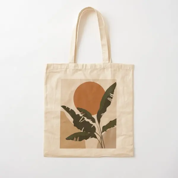 Banana Leaf Cotton  Canvas Bag Designer Unisex Tote Fabric Shoulder Bag Fashion Printed Handbag Grocery Ladies Casual Travel