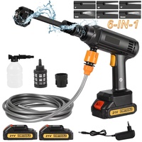 DWiusty 200Bar Brushless High Pressure Car Washer 6 IN 1 Electric Car Washing Garden Water with 18V Lithium Battery Spray Gun