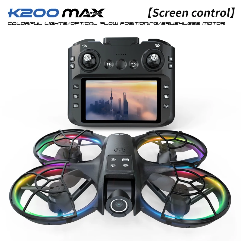 

NEW K200 MAX Drone large screen 4K flux optical positioning GPS brushless motor electric HD Obstacle 2.4G avoidance quadrotor
