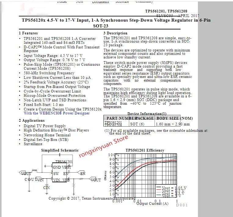 同期降圧電圧レギュレータ,オリジナル,新品,100% 品質,tps561208ddcr 1208 SOT23-6,tps561208,4.5-v〜17-v入力,1 a