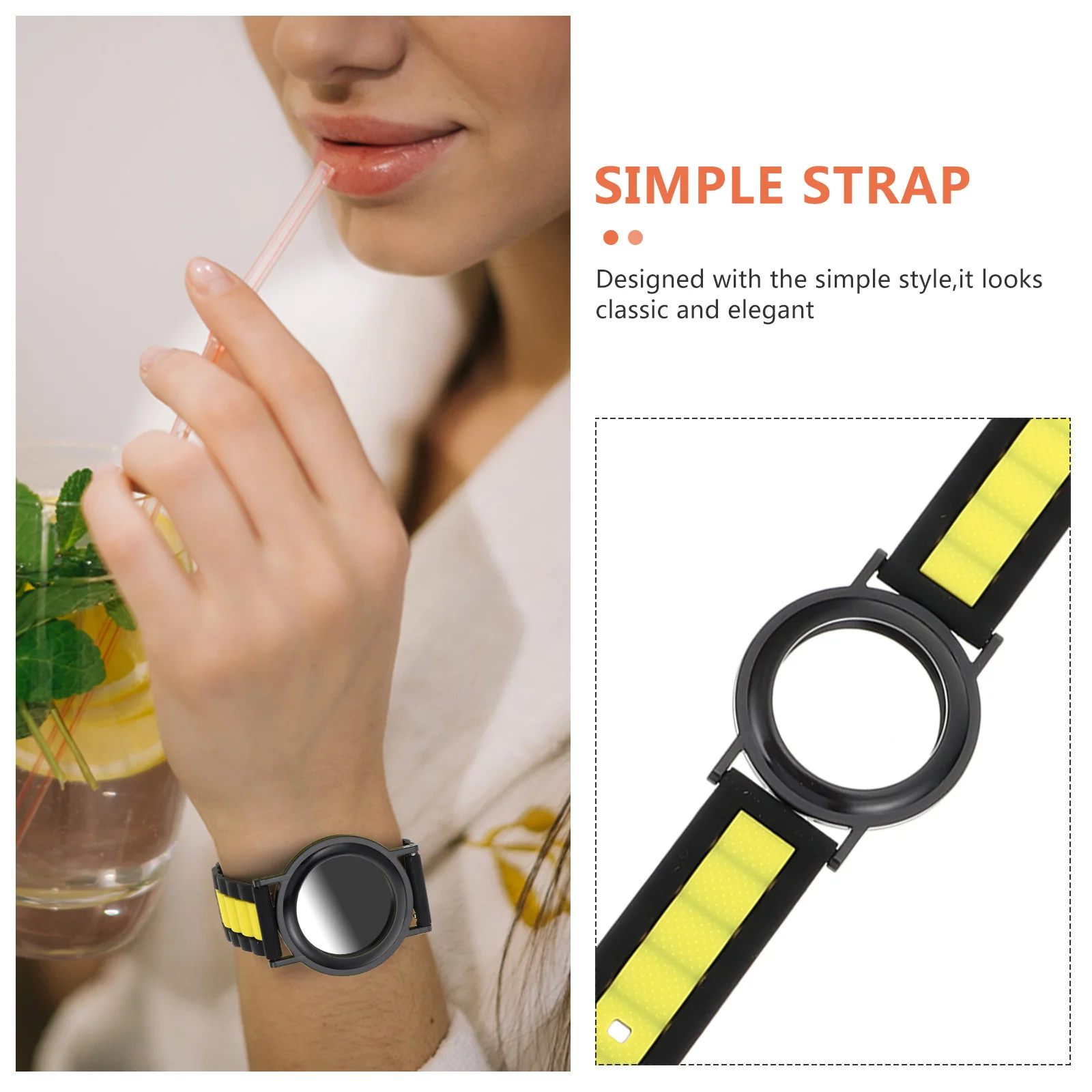 

Silicone Watch Band For Scratch-Resistant Sweat-Proof Soft Skin-Friendly Protective Cover For Elderly