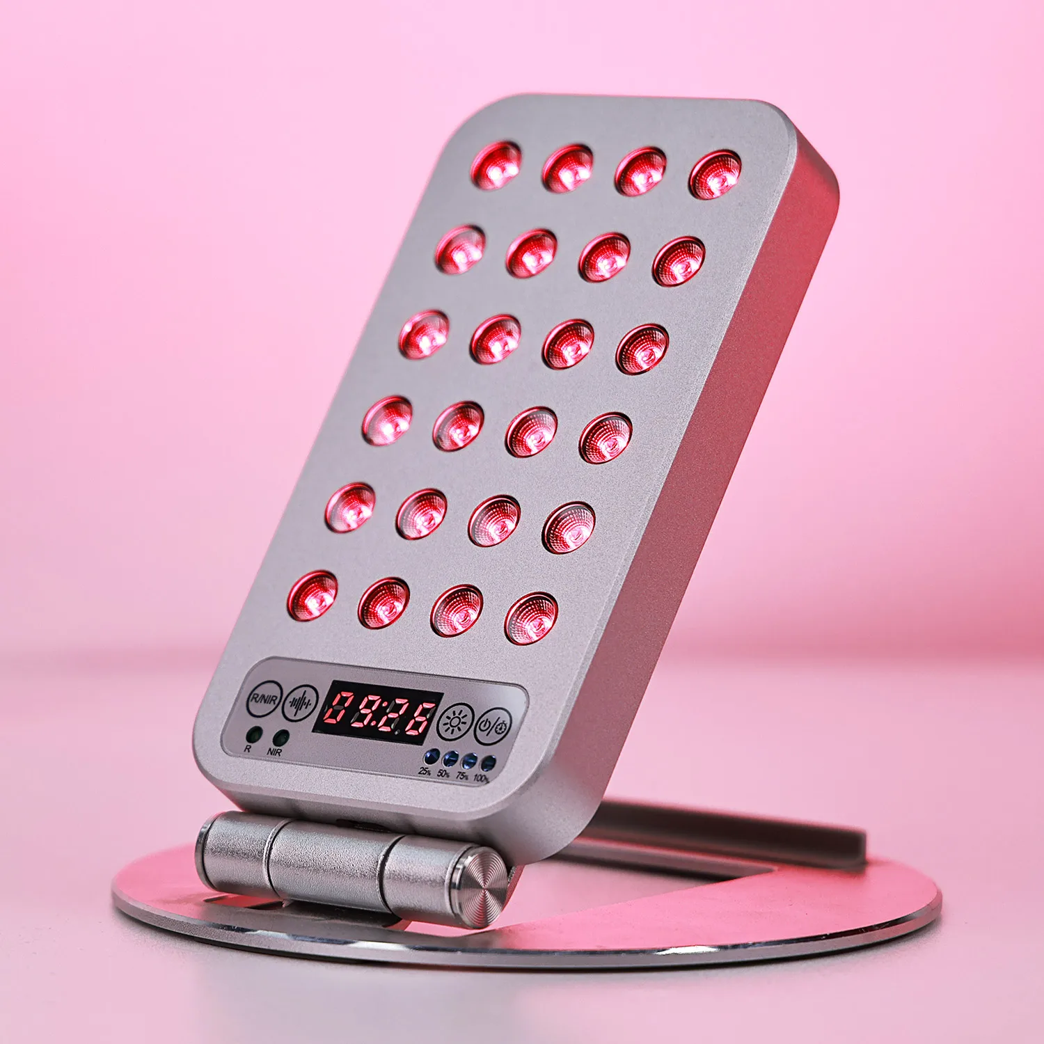 Handheld Thin Rechargeable LED Therapy Device 24pcs*5W Mini Red Light Therapy Panel For Home Use And Travel