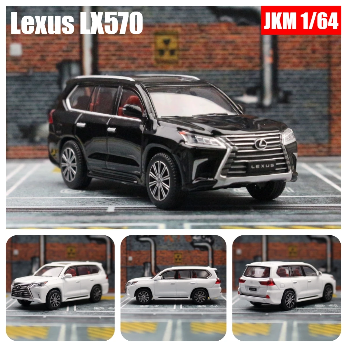1:64 Lexus LX570 modelo en miniatura JKM 1/64 Premium SUV coche de juguete vehículo ruedas gratis Diecast aleación de Zinc Metal colección regalo