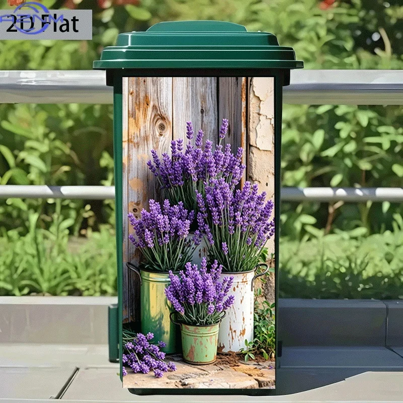Printing Trash Can Sticker 37×82cm, 