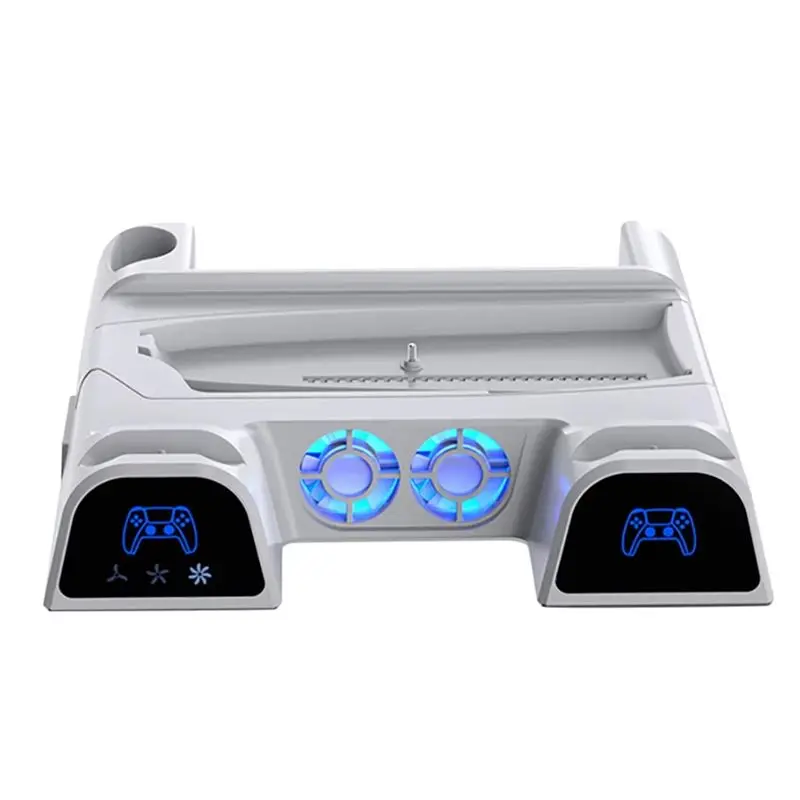 ps5スリムスタンドベース用冷却ファンとディスク収納付き-プレイステーション5コンソール用アクセサリードック