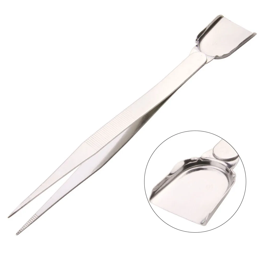 1Pc Professional Tweezer W/Scoop Shovel Pick-Up Tool 160mm For Diamond Gem Bead Holding Clip Jewelry Jade DIY Manual Tools