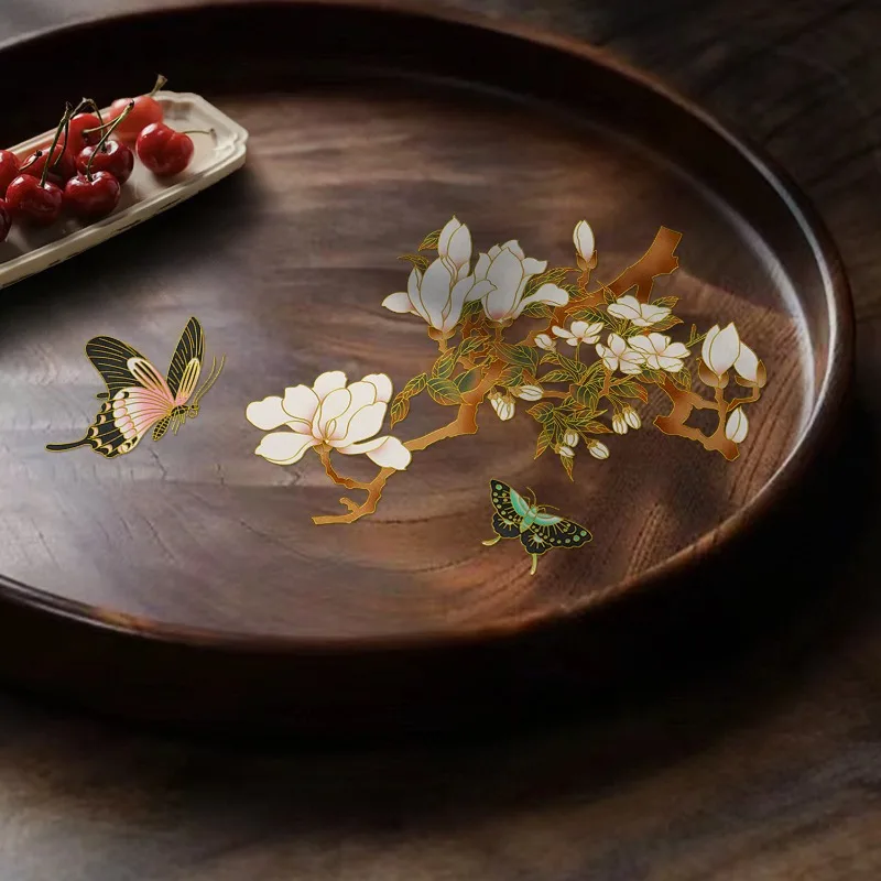 For Floral Butterfly Mirror Refurbishment Sticker Hand-Painted Vintage Home Decor