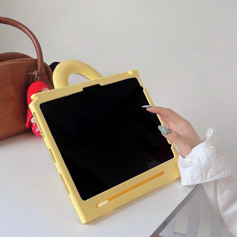 Novelty Handheld Bag Tablet Case For iPad Mini 6/7 8.3 iPad 5/6/Air1/2 Pro 9.7in Pro Air6/A16/A19 11in 2018-2026 With Pen Holder