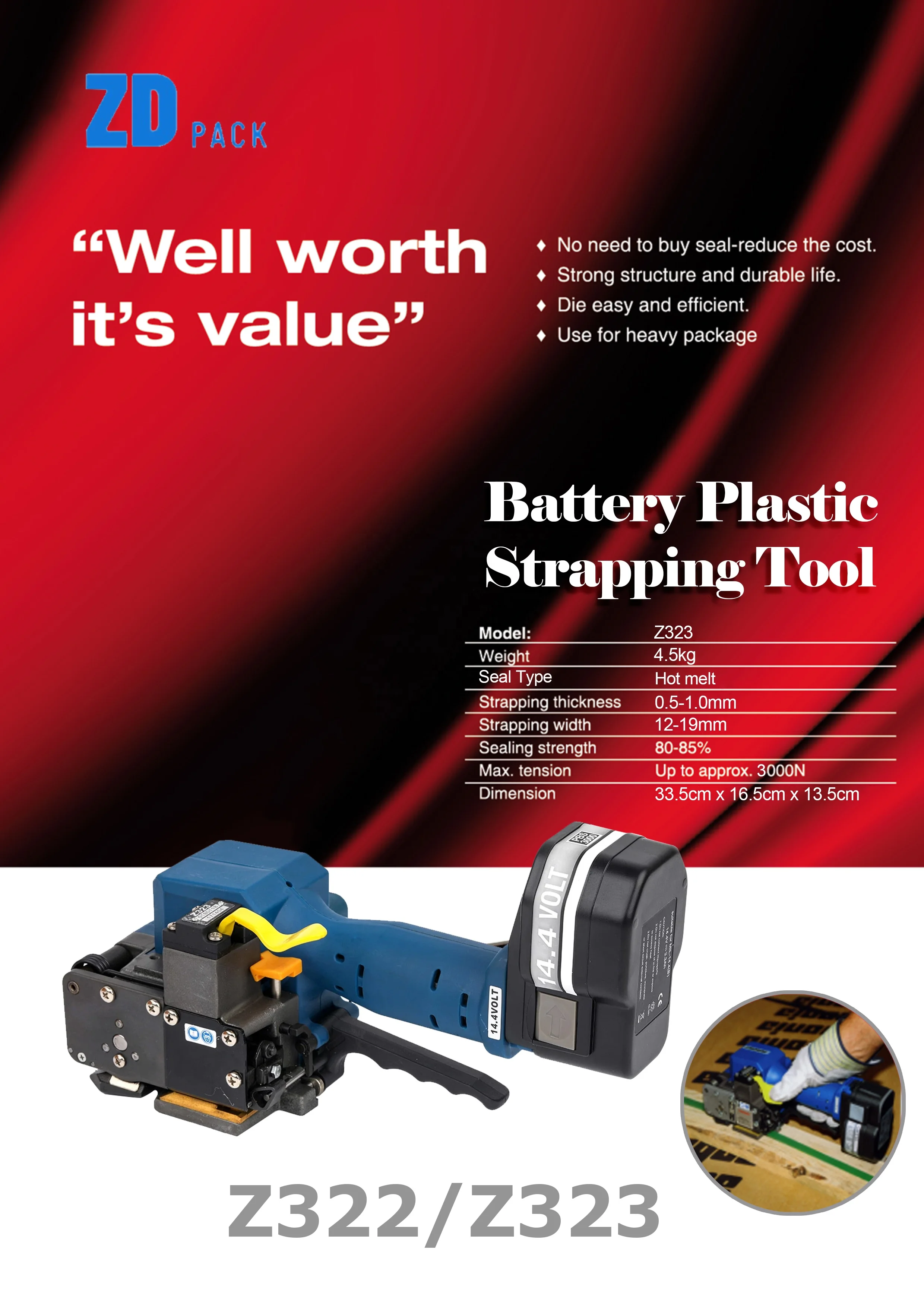 Promoção ferramentas elétricas palete cintar selo que faz a máquina pp pet cintar alimentado por bateria máquina de cintar hot melt