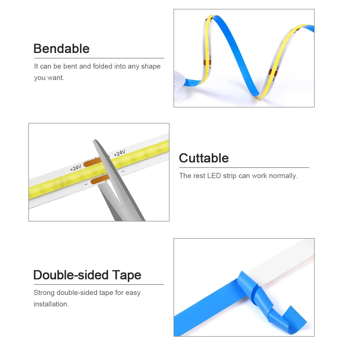 Dual Wireless Bewegliche PIR Motion Sensoren 10M 5M COB Streifen Licht Set DC24V 320LEDs/M Hohe helle Für Schlafzimmer Korridor Treppen