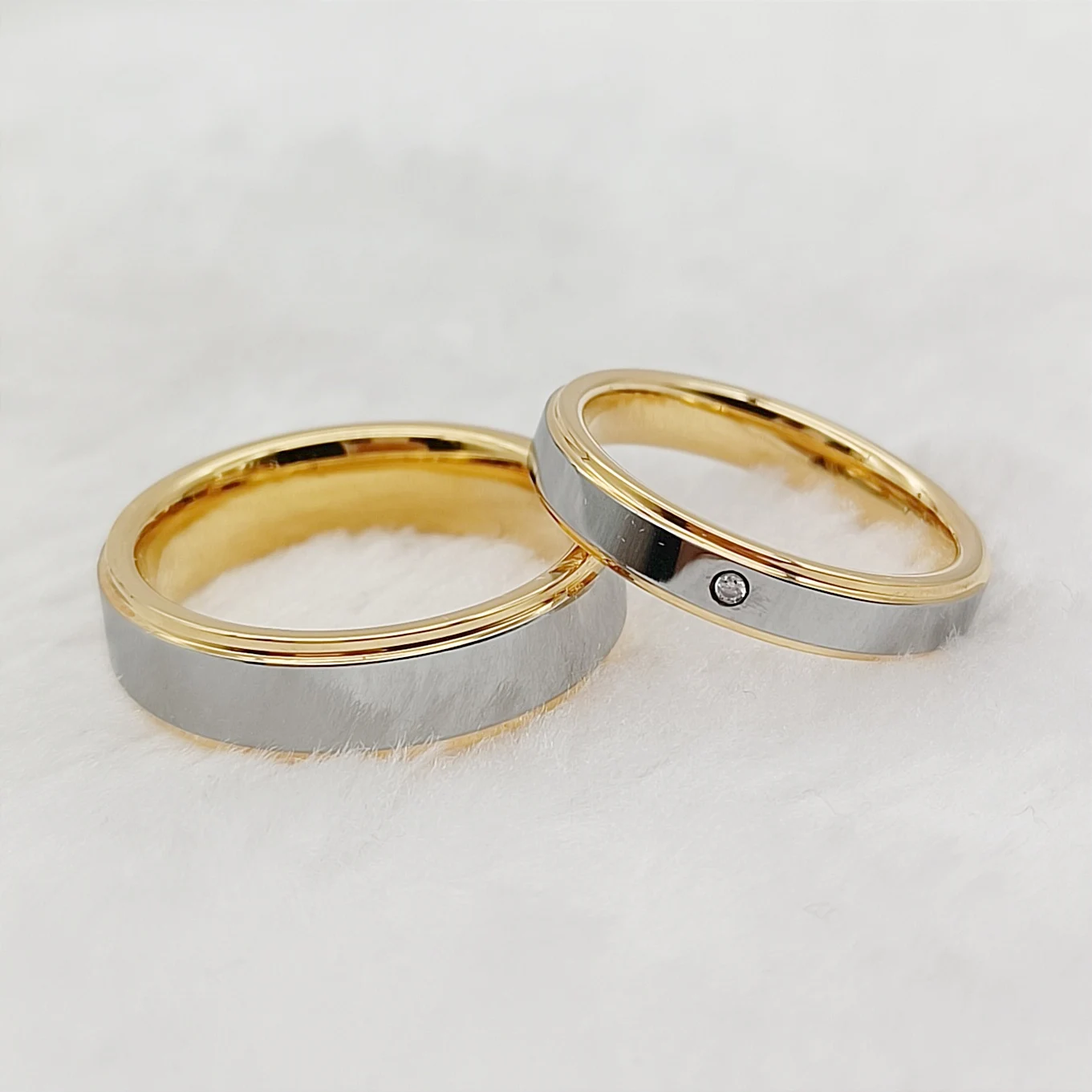 

Плоские обручальные кольца для пар, дизайнерское модное ювелирное изделие ручной работы для влюбленных, кольцо на палец из карбида вольфрама