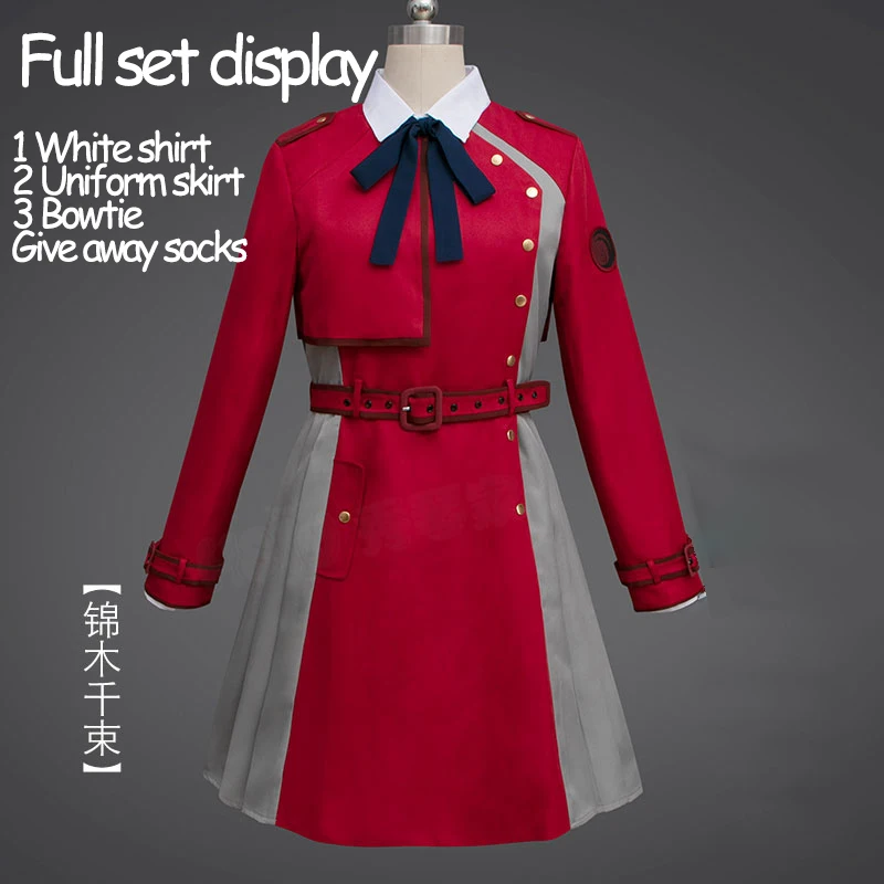 Vivi-Cos Anime Lycoris Recoil Nishikigi Chisato Inoue Takina Cosplay Kostüm Rolle Spielen Outfit Kimono Uniform Halloween Neue S-XL