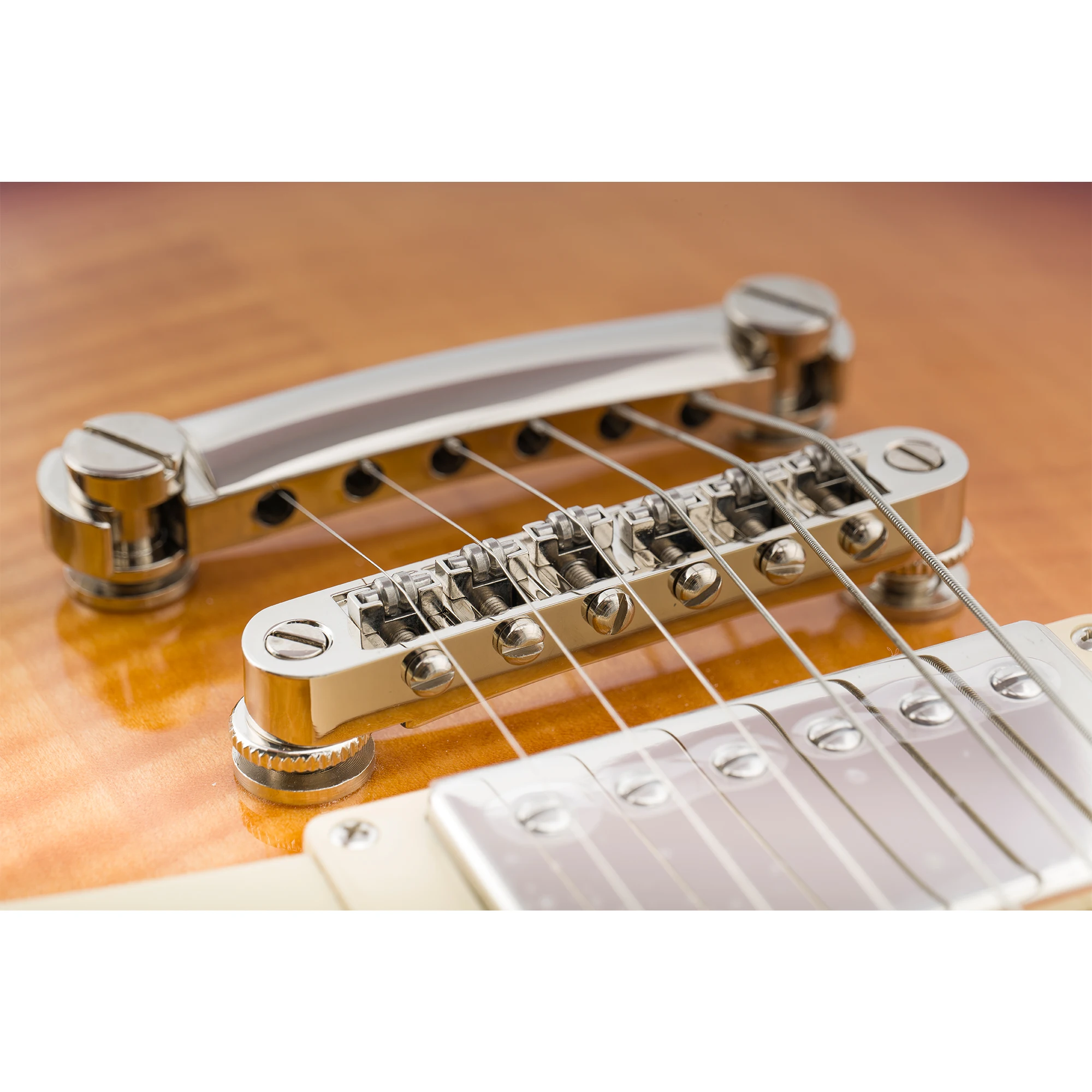 Musiclily Pro Roller Saddles Tune-O-Matic Guitar Bridge for Les Paul LP SG Electric Guitar, Nickel