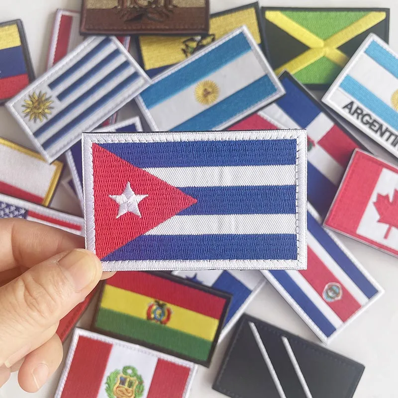 America,Colombia,Peru,Venezuela,Ecuador,Cuba,Chile,Jamaica,Argentina Flag Tactical Badge Embroidery Patches Backpack Stickers - view 4