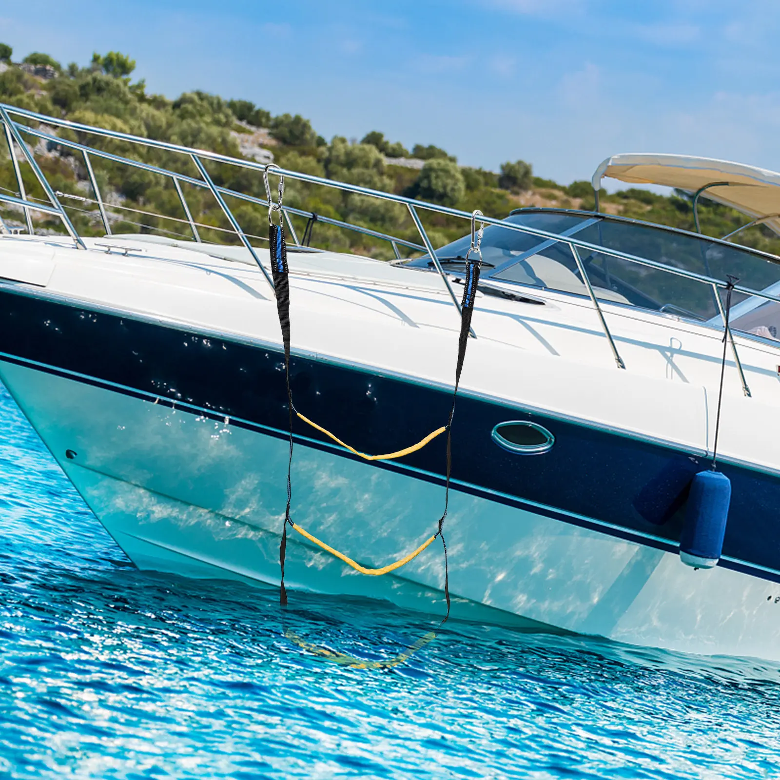 

Износостойкая портативная веревочная лестница для лодок, каяков, каноэ, надувных лодок, с легким хранением и складной конструкцией